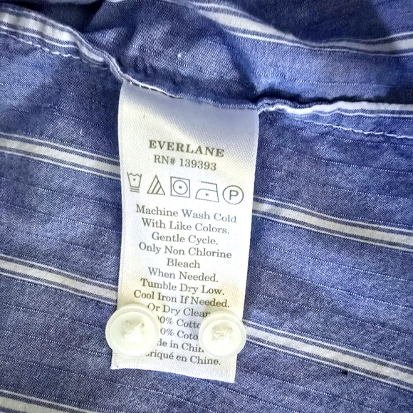Everlane Womens Button Up Shirt Striped Long Sleeve - Picture 6 of 6